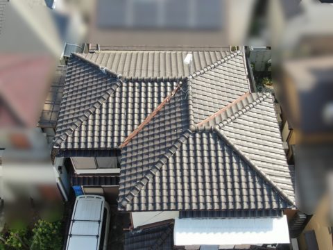 堺市西区　外壁塗装　屋根葺き替え工事